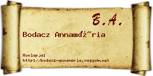 Bodacz Annamária névjegykártya