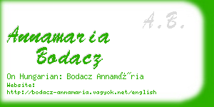 annamaria bodacz business card